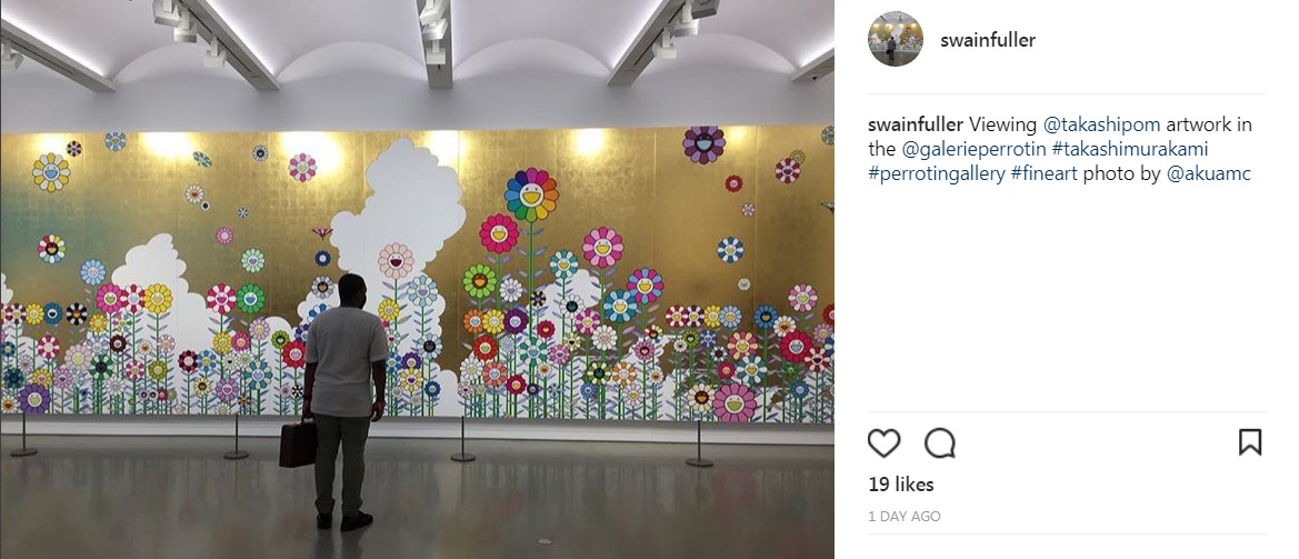 Swain Fuller viewing Takashi Murakami